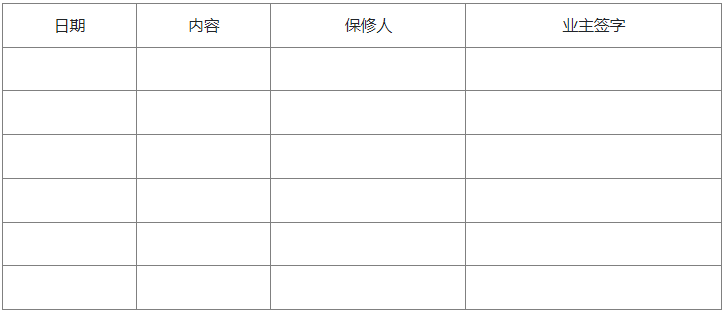 保修記錄單