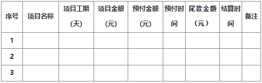 定制項(xiàng)目及主材代購支付方式